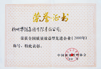 2001全國質量效益型先進企業
